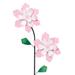 Evergreen Kinetic Stakes - Pink & Green Double Flower Pinwheel Garden Stake