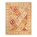 Overton Hand Knotted Wool Vintage Inspired Modern Contemporary Eclectic Ivory Area Rug - 9' 1" x 12' 1"