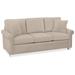 Braxton Culler Park Lane 55" Rolled Arm Sofa Bed w/ Reversible Cushions in Gray/White | 36 H x 81 W x 37 D in | Wayfair