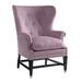 Wingback Chair - Lillian August Farrington 31" Wide Linen Wingback Chair Fabric in Indigo | 44 H x 31 W x 35 D in | Wayfair