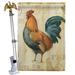 Breeze Decor Rooster Farm 2-Sided Polyester 40 x 28 in. Flag Set in Brown | 40 H x 28 W in | Wayfair BD-FA-HS-110131-IP-BO-02-D-US20-WA