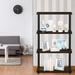 Rebrilliant Johnston 43.3" H x 23.6" W Plastic Etagere Bookcase Wood in Black | 43.3 H x 23.6 W x 11.6 D in | Wayfair