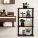 Rebrilliant Johnston 43.3" H x 23.6" W Plastic Etagere Bookcase Wood in Brown | 43.3 H x 23.6 W x 11.6 D in | Wayfair