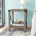 Union Rustic Larenda End Table w/ Storage Wood/Metal in Gray | 22 H x 18 W x 18 D in | Wayfair 5A5F4BDF764F4056A37E63F596185868