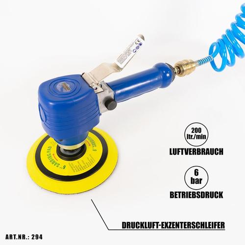 Mauk - Druckluft Exzenterschleifer Schleifmaschine Schleifer 15 cm 10000 U/min 6 bar