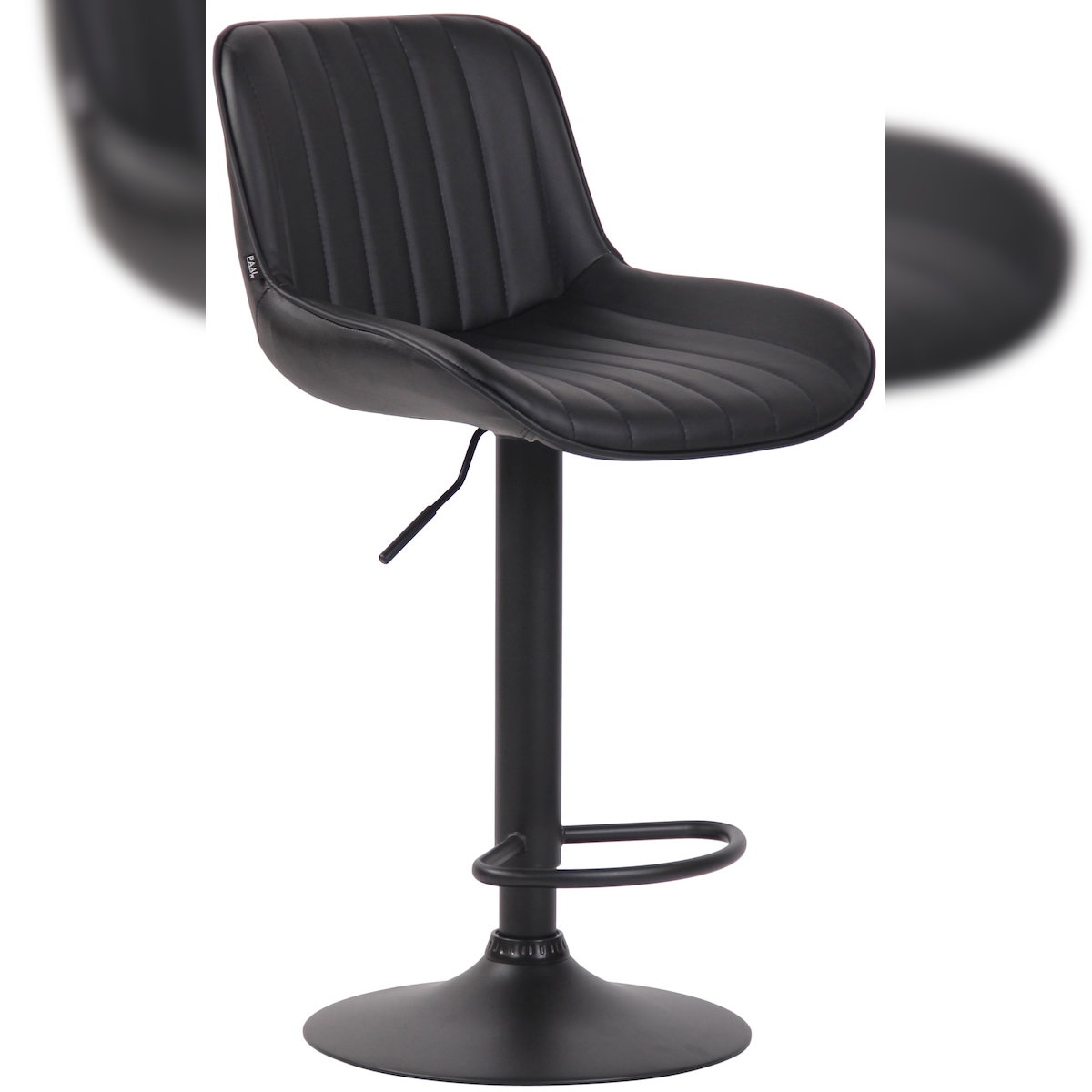 CLP Barhocker Lentini Kunstleder schwarz/schwarz Image