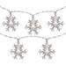 10-Count LED Snowflake Christmas Fairy Lights, 4.25ft, Copper Wire