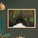 East Urban Home Ambesonne Nature Wall Art w/ Frame, Tree Cave Surrounded w/ Moss Woodland Green Fantasy Secret World Cartoon | Wayfair