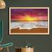 East Urban Home Ambesonne Seascape Wall Art w/ Frame, Colorful Sky w/ Rising Sun Over Tropical Ocean Foaming Waves On Sandy Beach | Wayfair