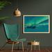 East Urban Home Ambesonne Aurora Borealis Wall Art w/ Frame, Old Plane Wreck Under Aurora Borealis Misty Winter Day View | Wayfair