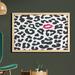 East Urban Home Ambesonne Safari Wall Art w/ Frame, Leopard Cheetah Animal Print Kiss Shape Lipstick Mark Dotted Trend Art | Wayfair