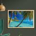 East Urban Home Ocean Wall Art w/ Frame, Image Of A Tropical Island Beach Theme The Palm Trees & Clear Sea Print | Wayfair