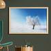 East Urban Home Ambesonne Winter Wall Art w/ Frame, Single Tree On Snow Cover Field w/ Vibrant Sky Blizzard Frozen Concept | Wayfair