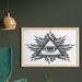 East Urban Home Ambesonne Eye Wall Art w/ Frame, Triangle Shape w/ Wavy & All Seeing Eye Tattoo Style Masonic | Wayfair