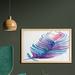 East Urban Home Ambesonne Feather Wall Art w/ Frame, Hand Drawn & Feathers Heart Vibrant Colored | 35.43 H x 23.62 W x 1.26 D in | Wayfair