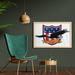 East Urban Home Ambesonne American Wall Art w/ Frame, Flying Eagle w/ USA Flag Armor Design Shape Liberty Wings In Sky Ilustration | Wayfair