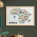 East Urban Home Ambesonne Saying Wall Art w/ Frame, Colorful Lettering Of Countries In Continent w/ Animals Art Print | Wayfair