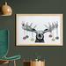 East Urban Home Ambesonne Moose Wall Art w/ Frame, Christmas Animal Xmas Ornaments Balls Hanging From Horns Funny Noel Sketch Art | Wayfair