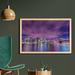 East Urban Home Ambesonne Modern Wall Art w/ Frame, New York City Skyline At Night w/ Skyscrapers Manhattan USA American Panorama | Wayfair