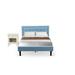 Andover Mills™ Fralick Upholstered Platform 2 Piece Bedroom Set Upholstered in Blue/Brown | Full | Wayfair 7B05213B98F94B60974F1416E2B52648