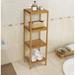 Dotted Line™ Chet 14.5" W x 40" H x 13" D Solid Wood Free-Standing Bathroom Shelves Solid Wood in Brown | 40 H x 14.5 W x 13 D in | Wayfair