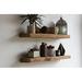 Gracie Oaks Joao 2 Piece Solid Wood Floating Shelf w/ Reclaimed Wood in White/Brown | 2 H x 36 W x 4.5 D in | Wayfair