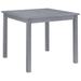 Latitude Run® Outdoor Dining Table Patio Table w/ Umbrella Hole Solid Acacia Wood in Gray/White | 29.13 H x 34.65 W x 34.65 D in | Wayfair