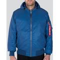 Alpha Industries MA-1 Hooded Reflective Giacca, blu, dimensione 2XL