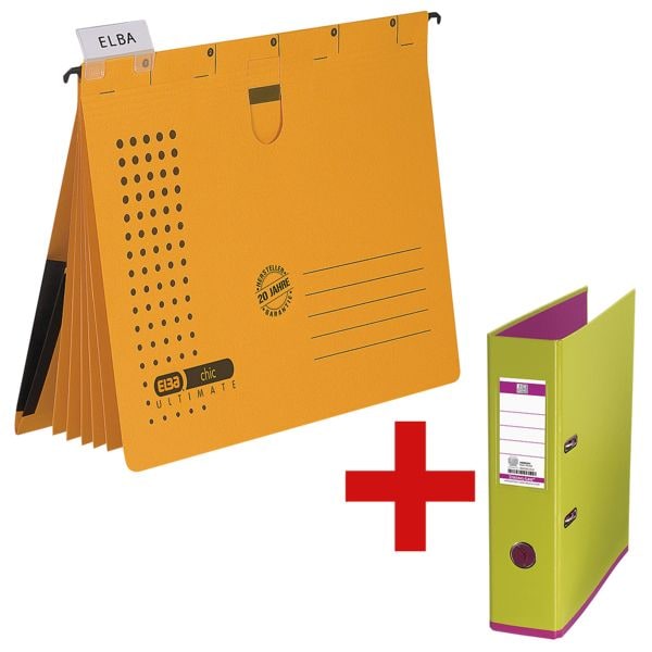 Elba Mehrfach-Hängehefter »vertic ULTIMATE« 10033301 inkl. Ordner »myColour« gelb, 31.8x2 cm Image
