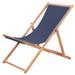 vidaXL Folding Beach Chair Fabric and Wooden Frame Blue - 38.8"/39.4"/41.7" x 29.1"/32.5"/35.4" x 23.6"