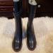 Zara Shoes | New Zara Girls Tall Leather Riding Boots With Fur | Color: Black | Size: 9g