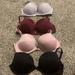 Victoria's Secret Other | 4 Vs Push Up Bras | Color: Black/Red | Size: 32dd