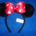 Disney Accessories | Disney Parks Black Velvet Minnie Mouse Ears Red | Color: Black/Red | Size: Os