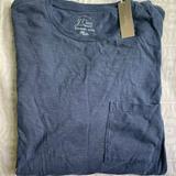 J. Crew Shirts | J. Crew Garment Dyed Pocket Tee Medium $48 | Color: Blue | Size: M