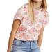 Free People Tops | Free People Rose Tourist Printed T-Shirt | Color: Orange/Pink | Size: S