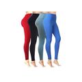 High Waist Womens Leggings Yoga Pants Workout Leggings for Women Stretch Ankle Length Leggings for Women Tummy Control No See-Through (L-XL, 4 Pack (Red, Charcoal Grey, Royal Blue, Sea Blue))