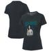 Women's Junk Food Black Seattle Seahawks Disney Star Wars Princess Leia T-Shirt