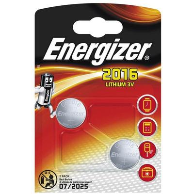 Energizer CR2016 Lithium-Batterie, Blister mit 2 Stück.