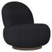 Side Chair - Bernhardt Lulu 29" Wide Swivel Side Chair Chenille/Polyester/Velvet/Bouclé/Other Performance Fabrics in Gray/Black | Wayfair