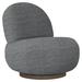 Side Chair - Bernhardt Lulu 29" Wide Swivel Side Chair Chenille/Polyester/Velvet/Bouclé/Other Performance Fabrics in Gray | Wayfair