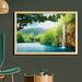 East Urban Home Ambesonne Waterfall Wall Art w/ Frame, Croatian Lake Landscape In Forest w/ Mountain View Background Work Of Art | Wayfair