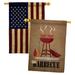 Breeze Decor Barbecue 2-Sided Polyester 40 H x 28 W House Flag in Brown | 40 H x 28 W in | Wayfair BD-SU-HP-106076-IP-BOAA-D-US14-BD