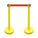VIP Crowd Control 36" Retractable Belt Queue Safety Stanchion Barrier (2 Posts w/78" Red Belt) in Yellow | 36 H x 78 W x 12 D in | Wayfair 1001YEL
