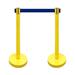 VIP Crowd Control 36" Retractable Belt Queue Safety Stanchion Barrier (2 Posts w/78" Blue Belt) in Yellow | 36 H x 78 W x 12 D in | Wayfair 1002YEL