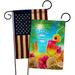 Breeze Decor Summer In Paradise 2-Sided Polyester 19 H x 13 W Garden Flag in Blue/Orange | 18.5 H x 13 W in | Wayfair