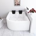 Simba USA Inc 71" x 47" Corner Whirlpool Acrylic Bathtub w/ Faucet Heater Acrylic in White | 25.6 H x 70.8 W in | Wayfair SMBA1101