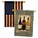 Breeze Decor Wine Bottles 2-Sided Polyester 40 H x 28 W House Flag in Black/Brown | 40 H x 28 W in | Wayfair BD-WI-HP-117043-IP-BOAA-D-US17-AM