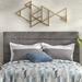 Latitude Run® Jayli Queen Panel Headboard Upholstered/Polyester in Gray | 52.25 H x 67 W x 4 D in | Wayfair 8E545633675C429989E3A567FF15E518