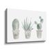 Foundry Select Sage Cactus Trio - Painting on Canvas in White | 36 H x 48 W x 2 D in | Wayfair F0E01595633D43F093A0E347DE96E44F