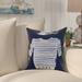 Beachcrest Home™ Aksel Captain Shirt Print Outdoor Square Pillow Cover & Insert Polyester/Polyfill blend in Blue/Navy | 16 H x 16 W x 6 D in | Wayfair